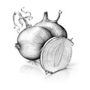 onion tattoo design idea