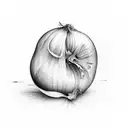 onion tattoo design idea