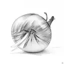 onion tattoo design idea