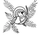 minimalistic kiwi bird with NZ written through it tattoo design idea