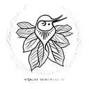 Simple Kiwi Bird with New Zealand written through it tattoo design idea