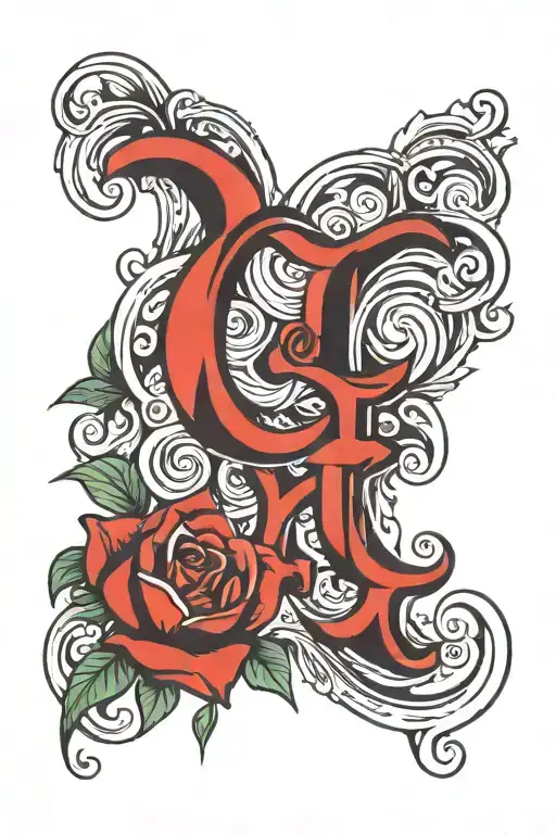 desire, love, self control, letter G tattoo design idea