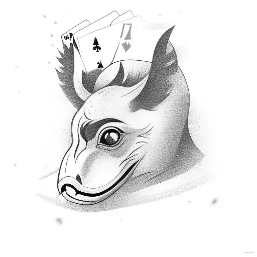 Casino with cards tattoo design idea