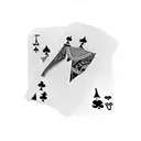 Casino with cards tattoo design idea