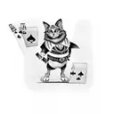 Casino with cards tattoo design idea