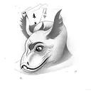 Casino with cards tattoo design idea