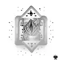 Casino with cards tattoo design idea