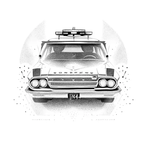 1964 squad car tattoo design idea