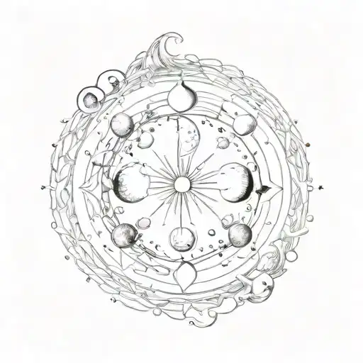 moon phases tattoo design idea