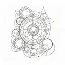 moon phases tattoo design idea