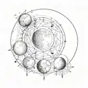 moon phases tattoo design idea