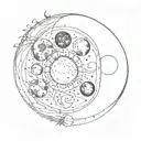 moon phases tattoo design idea