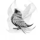 Celtic crow tattoo design idea