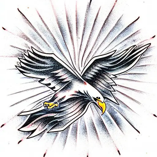 bald eagle tattoo design idea