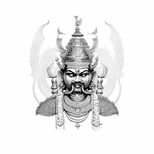 king Ravana tattoo design idea