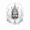 king Ravana tattoo design idea
