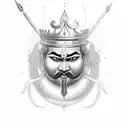 king Ravana angry  tattoo design idea