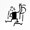 design incorporating art from keith haring, basquiat and banksy tattoo design idea