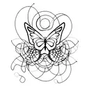Butterfly with side design tattoo design idea