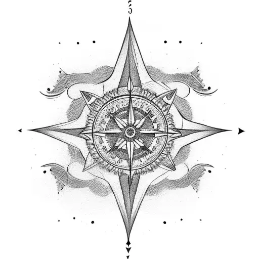 Callie compass tattoo design idea