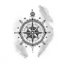 Callie compass tattoo design idea