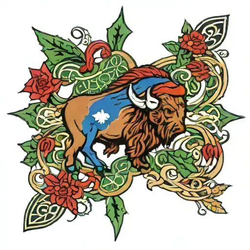 buffalo bills 716 celtic snowflae tattoo design idea