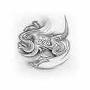  the word judo written in japanese tattoo design idea