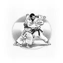 the word judo written in japanese tattoo design idea