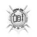 JUDO LOGO with the word judo written in japanese tattoo design idea