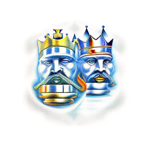 Chess king tattoo design idea
