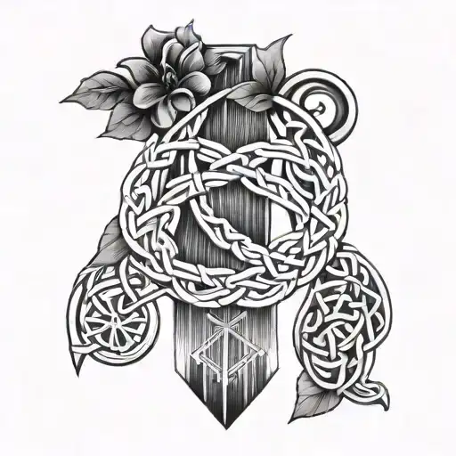 Combine Roman numerals representing your children's birthdates with intricate Celtic knotwork symbolizing eternal family bonds tattoo design idea