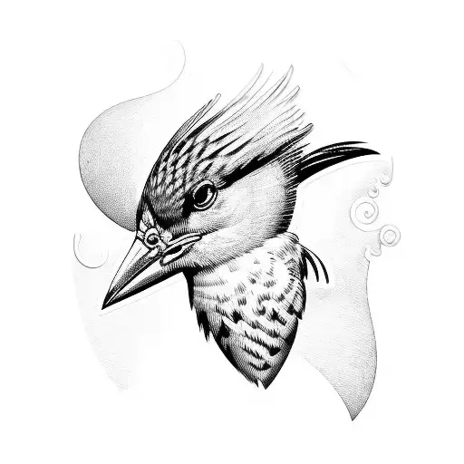 Steampunk Woodpecker tattoo design idea