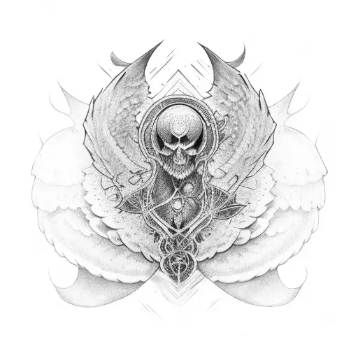seraphim full chest tattoo design idea