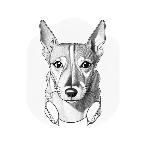 spanish greyhound tabby tattoo design idea