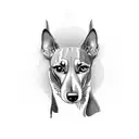 spanish greyhound tabby tattoo design idea