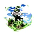 green Dragon with clouds tattoo design idea