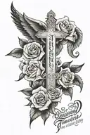 Joshua 1:9 bible verse tattoo design idea