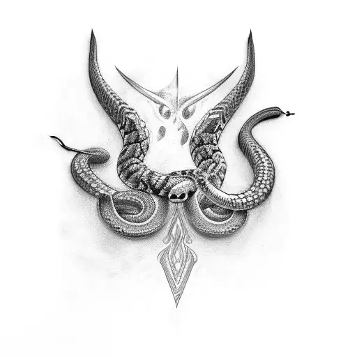 SIDONKU Skull Various Tattoo Doodle White Dagger Snake Ink Pizza