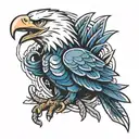 eagle snake fox football  tattoo design idea