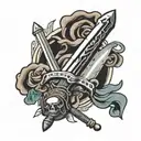power sword and havoc staff  tattoo design idea