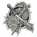 power sword and havoc staff  tattoo design idea