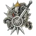 power sword and havoc staff  tattoo design idea