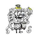 spongebob tattoo design idea