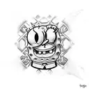 spongebob tattoo design idea
