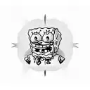 spongebob tattoo design idea