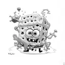 spongebob tattoo design idea
