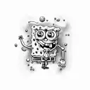 spongebob tattoo design idea