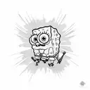 spongebob tattoo design idea