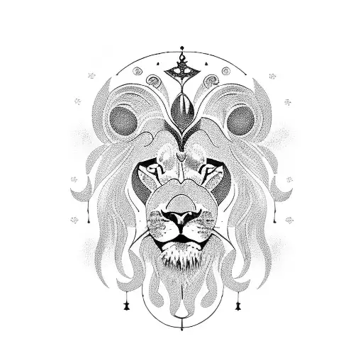 czech lion tattoo design idea
