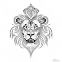 czech lion tattoo design idea